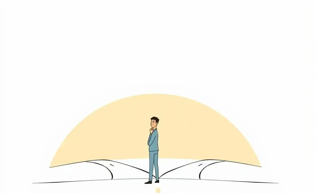 A person contemplating different investment paths