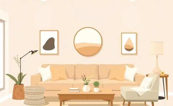 Budget-friendly home decor in a cozy living room