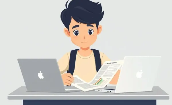 Young college student working on their credit score