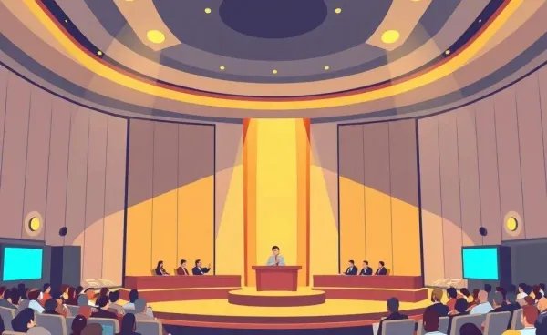 Cartoon depiction of central bank meeting