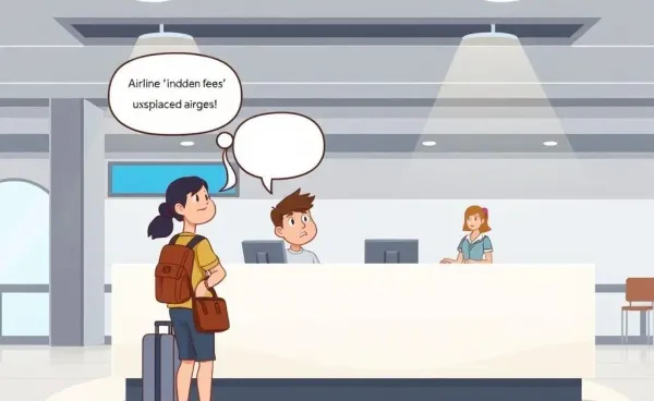 Traveler surprised by hidden airline fees at airport