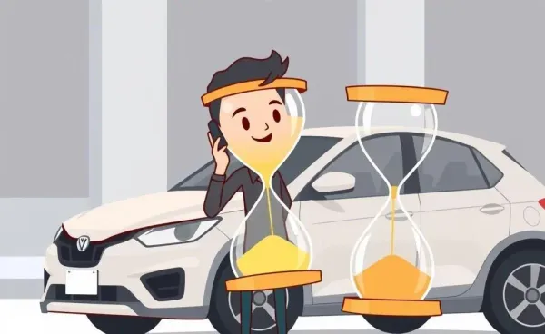 Person holding an hourglass while deciding on filing an insurance claim
