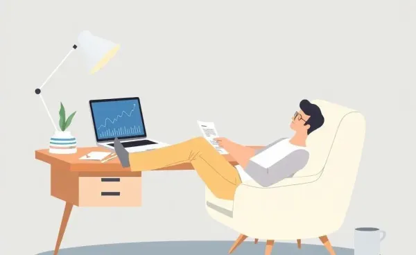 A person troubleshooting an investing platform at a desk