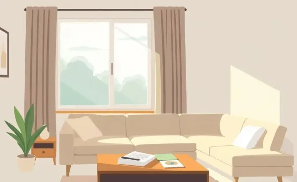 A cozy living room setup for navigating mortgages