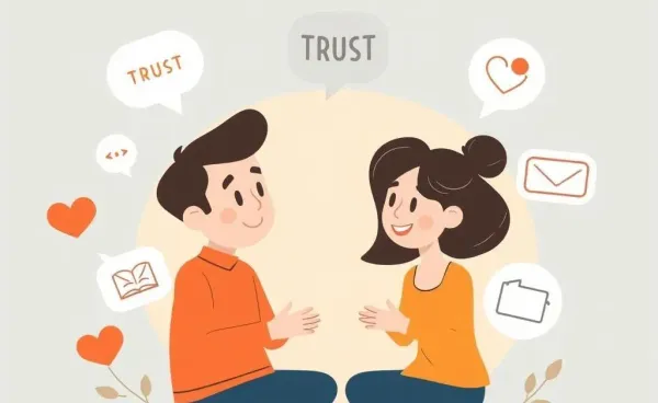 A couple discussing trust and communication